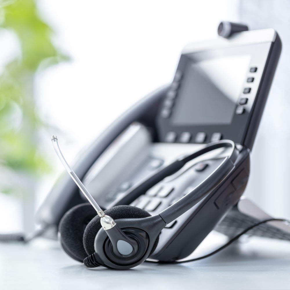 VOIP phone in a boardroom